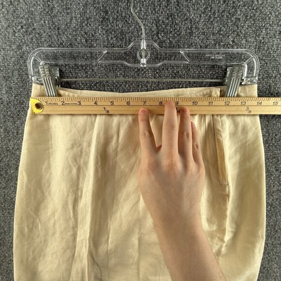 VTG KATHARINE HAMNETT London Ivory Skirt Italy Made Size 42 Cotton Woven Women - Picture 9 of 15